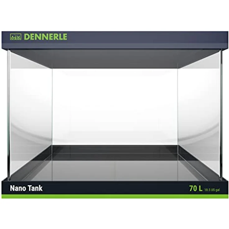 DENNERLE Nano Scapers Tank 70 L, Aqauscaping Aquarium mit Panorama Scheibe und Sicherheitsunterlage – Bild 1