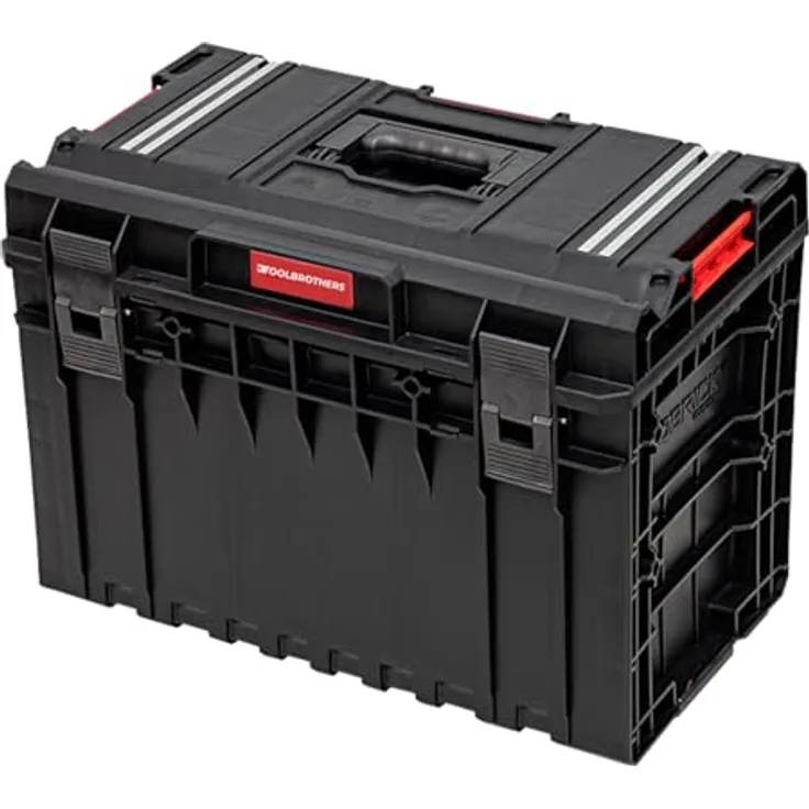 Tool Brothers Rhino XXL Werkzeugkoffer ECO Work+, Höhe XL, 52 l, stapelbar, IP66, mit Aluminium-Montageschienen und herausnehmbaren Trennfächern