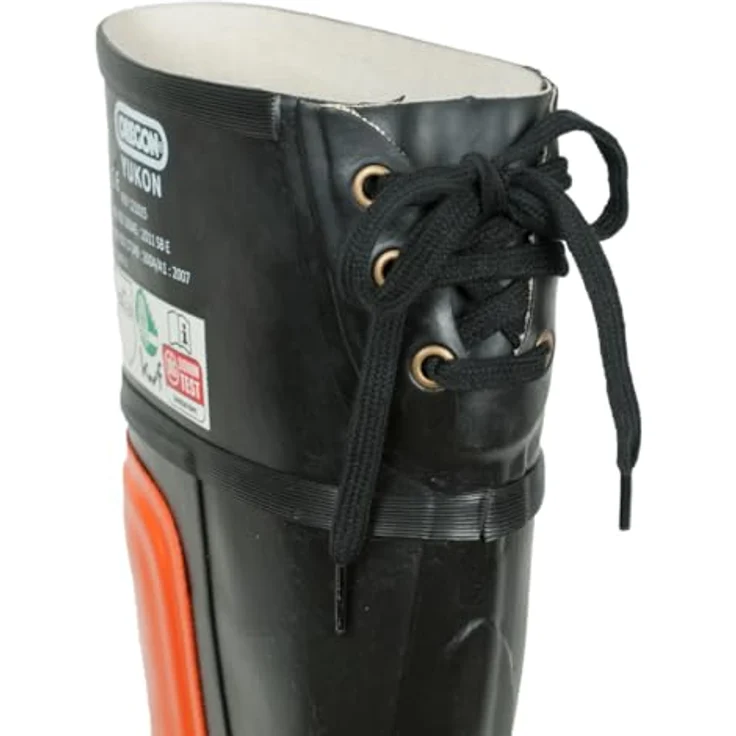 OREGON Yukon Kettensägen Schnittschutzgummistiefel mit Stahlkappen, Größe 45, rutschfeste Gummisohle, Baumwollfutter, Kettensäge-Schutzklasse 3 – Bild 6
