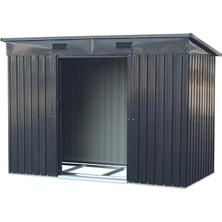 tepro Metallgerätehaus Multi Shed L, anthrazit, Maße: 261 x 132 x 181 cm – Bild 2