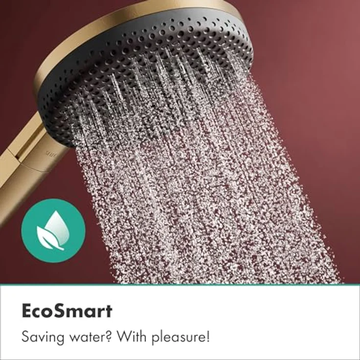 hansgrohe Raindance Alive Select S, Runde Handbrause mit 3 Strahlarten, 125 mm, brushed bronze, Anti-Kalk-Funktion, EcoSmart, 7.10 l/min – Bild 3