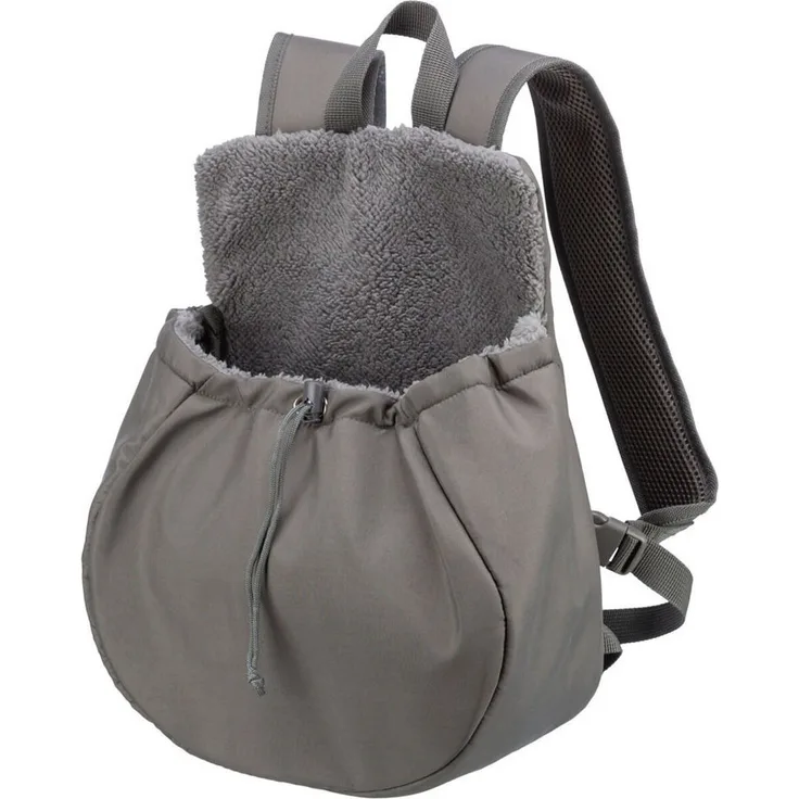 TRIXIE Tiertransporttasche Trixie Fronttasche Molly, optimaler Kontakt zum Tier, inkl. Kurzleine, 25 × 38 × 17 cm, grau
