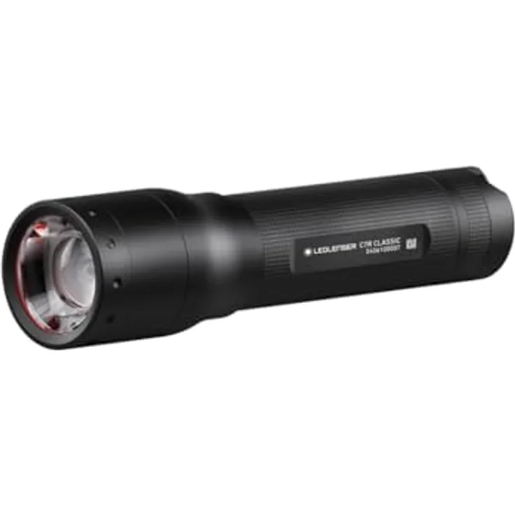 Ledlenser C7R, Taschenlampe mit 1000 Lumen, Schwarz, wiederaufladbar, bis zu 40 Stunden Lichtdauer, IP54