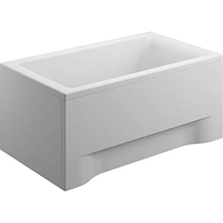 Polimat BADLAND Badewanne CAPRI 100x70, Rechteckige Weiß Acryl Wanne mit Acrylschürze, Füßen und Chrom Automatik Ablaufgarnitur, Made in EU 4in1 – Bild 4