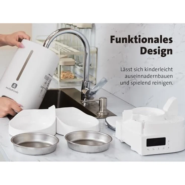 Molly&Cody LUCKY automatischer Futterspender für Haustiere, 4 l mit individueller Fütterungsprogrammierung – Bild 8