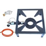 Gas-Hockerkocher 10,5 KW Profi Hockerkocher mit Zündsicherung und Piezozünder inkl. 1,5 m Schlauch u. Regler