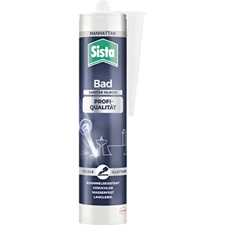 Sista Bad Sanitär-Silikon Herstellerfarbe Manhatten SBPMA 280ml
