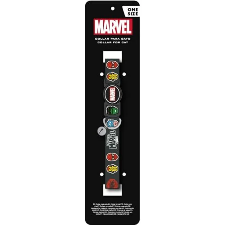 Cerda Katzen-Halsband Marvel, verstellbar, robust & bequem aus 100 % Polyester – Bild 2