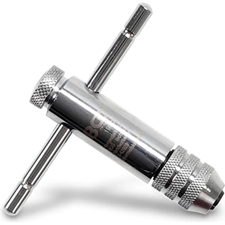 BGS TECHNIC Werkzeughalter mit Gleitgriff für Gewindebohrer M3 - M10, 80 mm, Rechts- und Linksgang umschaltbar – Bild 1