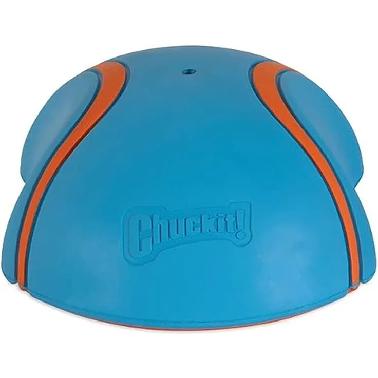 Chuckit! Super Slider Hundespielzeug zum Selbstabholen, quietschendes Spielzeug für den Innenbereich, gleitet harmlos auf den meisten Oberflächen im Innenbereich, blau