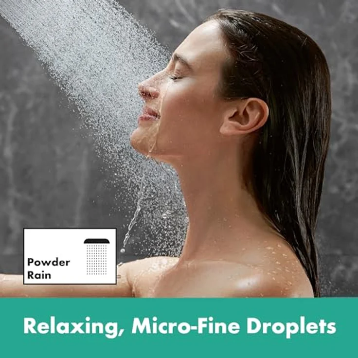 hansgrohe Rainfinity Brauseset 130, Duschbrause mit EcoSmart, 3 Strahlarten (PowderRain, Intense PowderRain, MonoRain), S Puro Brausestange 900mm, 8.5 l/min – Bild 3