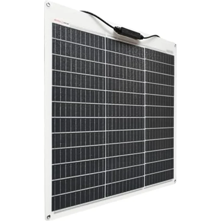 EnjoySolar ETFE Marine Solarpanel 50W 12V, monokristalline PERC-Solarzellen, 20,6 % Wirkungsgrad, semiflexibel, IP67, 1,8 kg – Bild 2