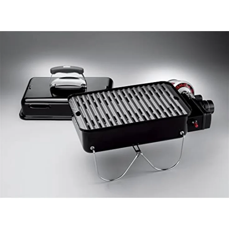 Weber Go-Anywhere, tragbarer Gasgrill mit 2100 W, 1 Zone, porzellanemaillierter Deckel, zuverlässige Zündung – Bild 5