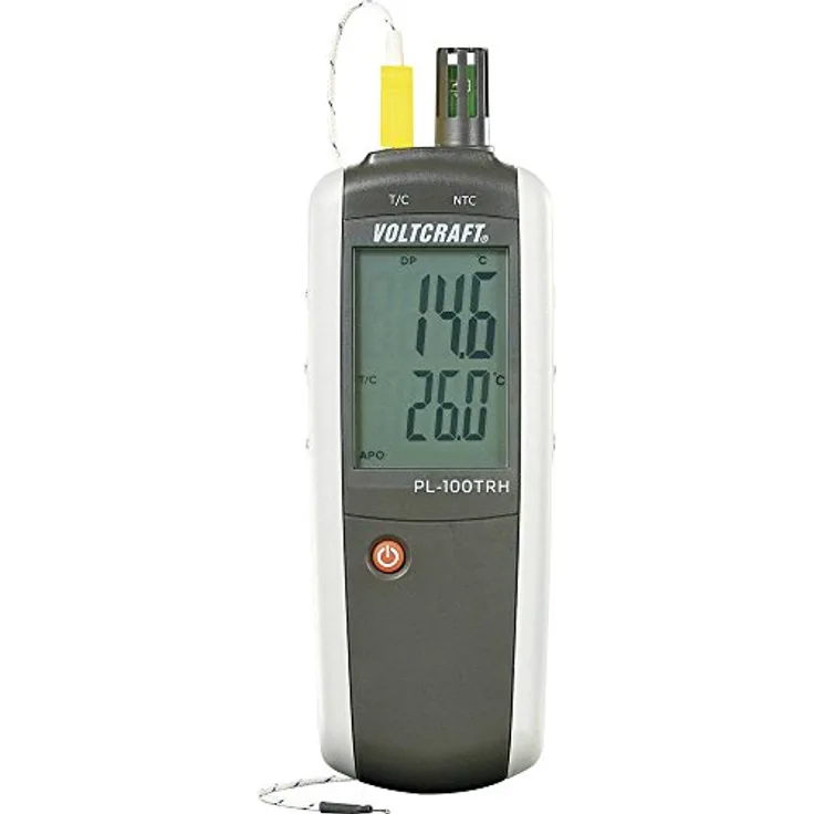 VOLTCRAFT Luftfeuchtemessgerät (Hygrometer) PL-100TRH 0% rF 100% rF -200°C +1372°C kalibriert Werksstandard (ohne Zertifikat)