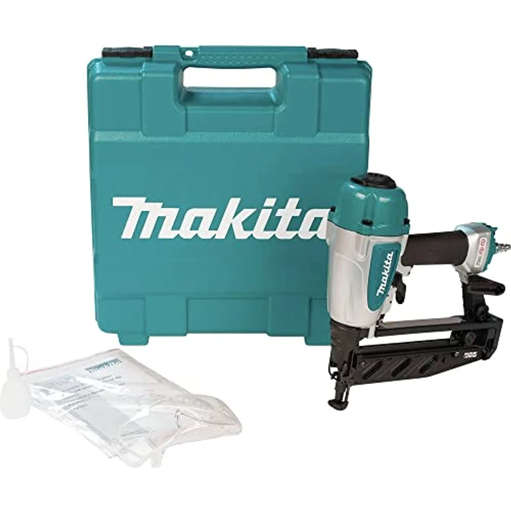 Makita AF601, Pneumatischer Tacker und Nagelpistole mit Tiefeneinstellung und Schutzmechanismus, 20-64 mm Nagellänge – Bild 3