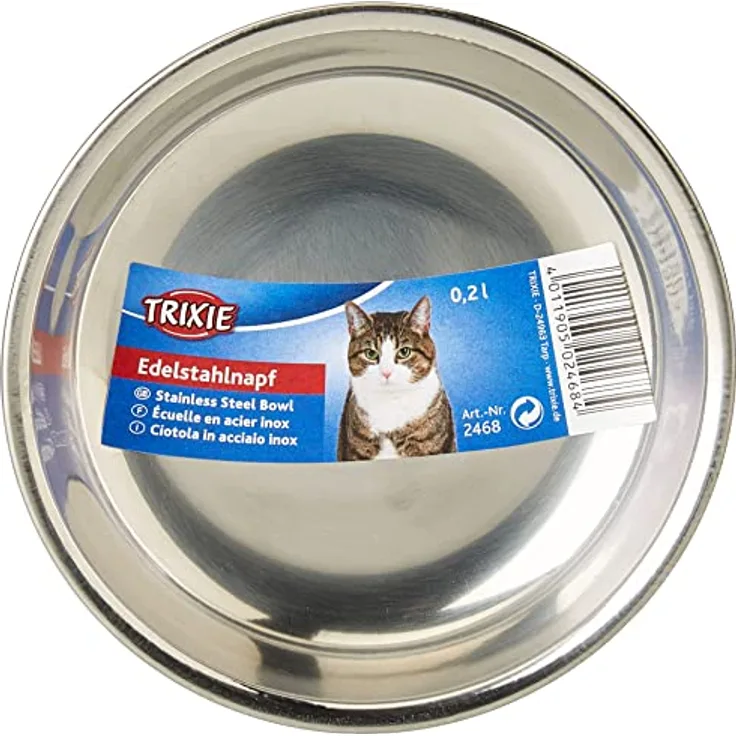 TRIXIE Katzennapf aus Edelstahl, 0.2 l/ø 13 cm, metall - Preisvergleich