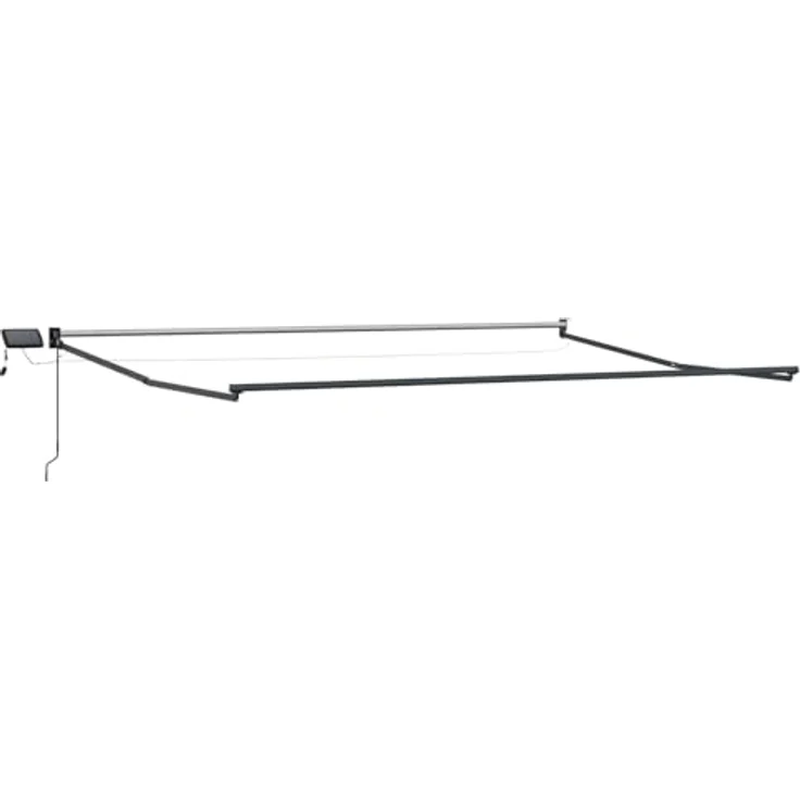 vidaXL Manuelle Gelenkarmmarkise, 4,5 × 3 m, mit LEDs, Bordeauxrot – Bild 7