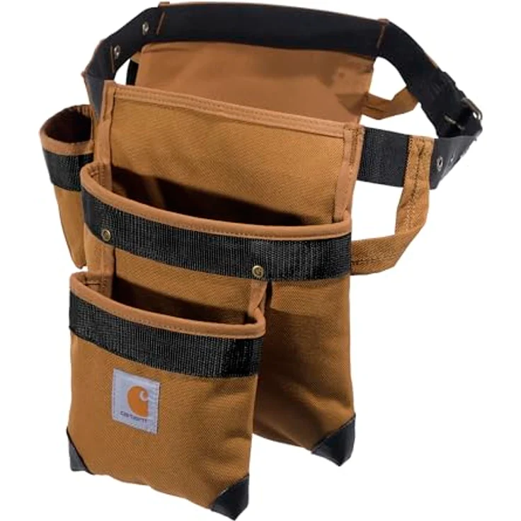 Carhartt Gepolsterter Werkzeuggürtel mit 7 Taschen, langlebig und wasserabweisend, Carhartt Brown – Bild 3