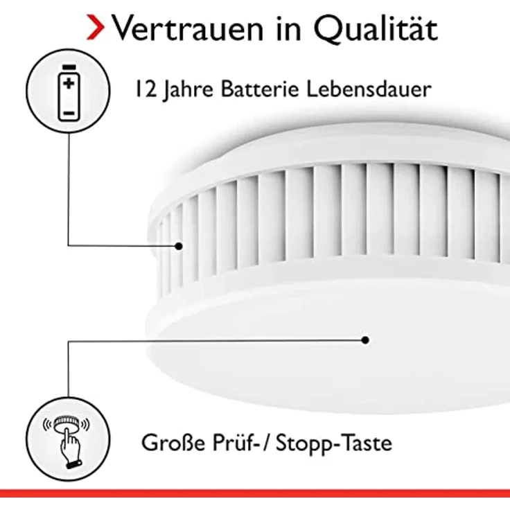 Pyrexx PX-1 Rauchmelder, Holzoptik hell – Bild 4