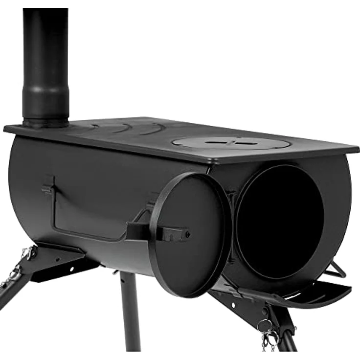CampFeuer Zeltofen, 58 x 86 x 240 cm, Zeltheizung Camping, Zelt Ofen Outdoor, Stahl, lackiert – Bild 6