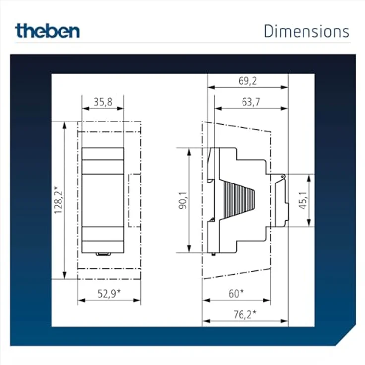 Theben LUNA 121 top3 RC AL, Digitaler Dämmerungsschalter mit Lichtsensor, 1 Kanal, IP55, bis 3600 W Lampenlast, mit Wochenprogramm und App-Programmierung – Bild 2