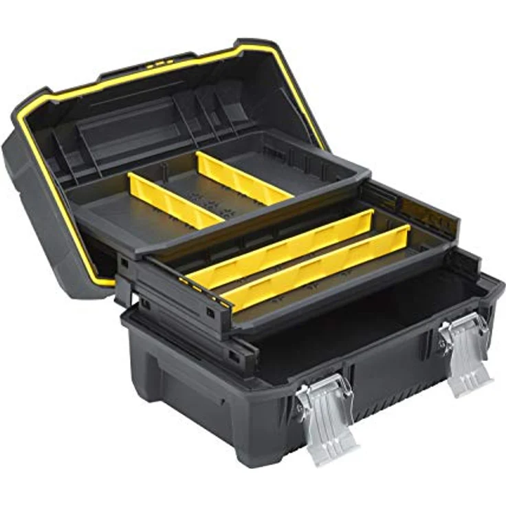 Stanley FatMax Cantilever Werkzeugbox (18 Zoll, 46 x 32 x 24 cm, Koffer für Werkzeuge, Box mit ausladenden Schubfächern, robuster und geräumiger Behälter mit Wasserschutz) FMST1-71219 – Bild 4