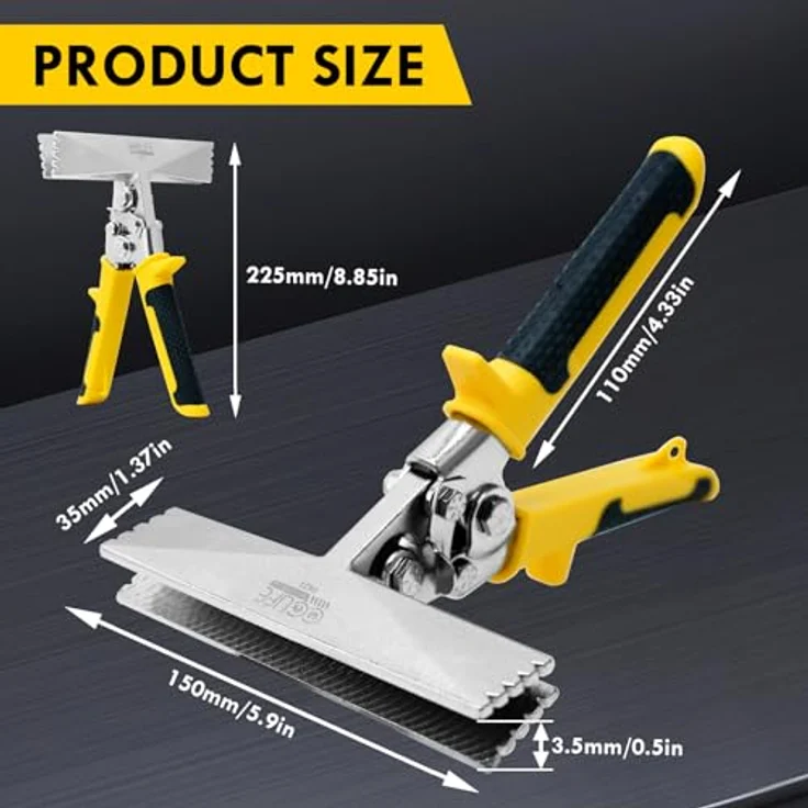 CCLIFE 6 Zoll Falzzange, Manuelles Biegewerkzeug für Metall, Ergonomischer Anti-Rutsch-Griff, Hochwertiges Metall – Bild 4