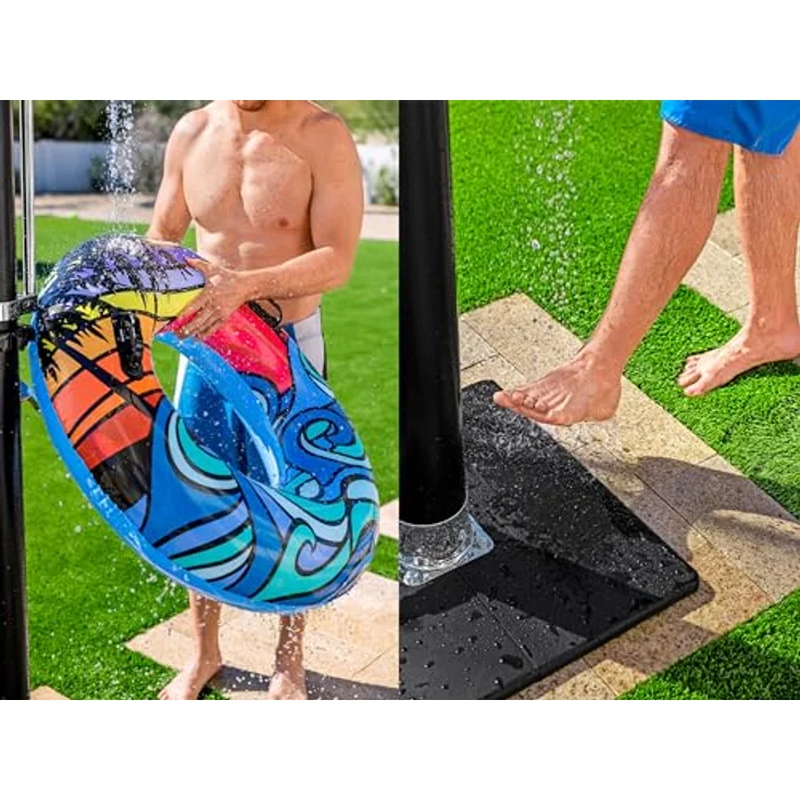 Bestway Solardusche Flowclear™, Gartendusche Solarflow™ 8 Liter, praktische Gartendusche mit Temperaturregler - Blau – Bild 9