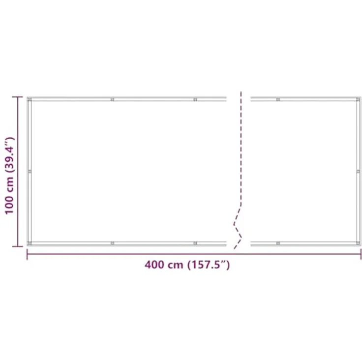vidaXL Balkonsichtschutz Dunkelgrün 100 x 400 cm, UV-beständiger und wasserfester Oxford-Stoff, moderner Schirm für effektiven Sonnenschutz im Freien – Bild 3