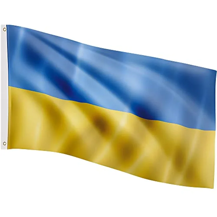 FLAGMASTER Flagge, 30 verschiedene Fahnen zur Wahl, Größe 120 cm x 80 cm, Ukraine