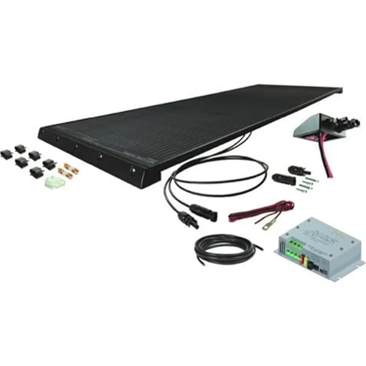 NLS Dual Air Solar Komplettsystem 2 x 150W, Schwarz, mit MPP-Regler und einfacher Installation 145 x 53 x 4 cm, 18,05 kg – Bild 1