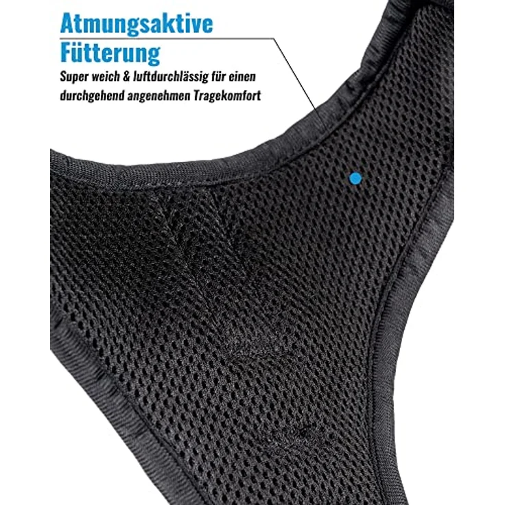 FREUDENTIER® Hundegeschirr mit atmungsaktiver Polsterung - Bombenfester Sitz - Anti Zieh Brustgeschirr für große, mittelgroße und kleine Hunde (L) – Bild 3