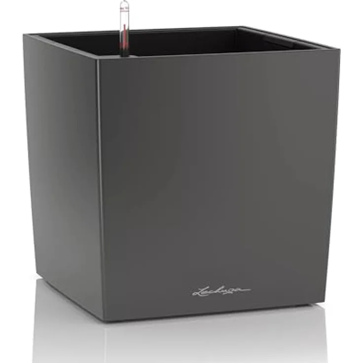 LECHUZA CUBE Premium 30 anthrazit metallic 16463