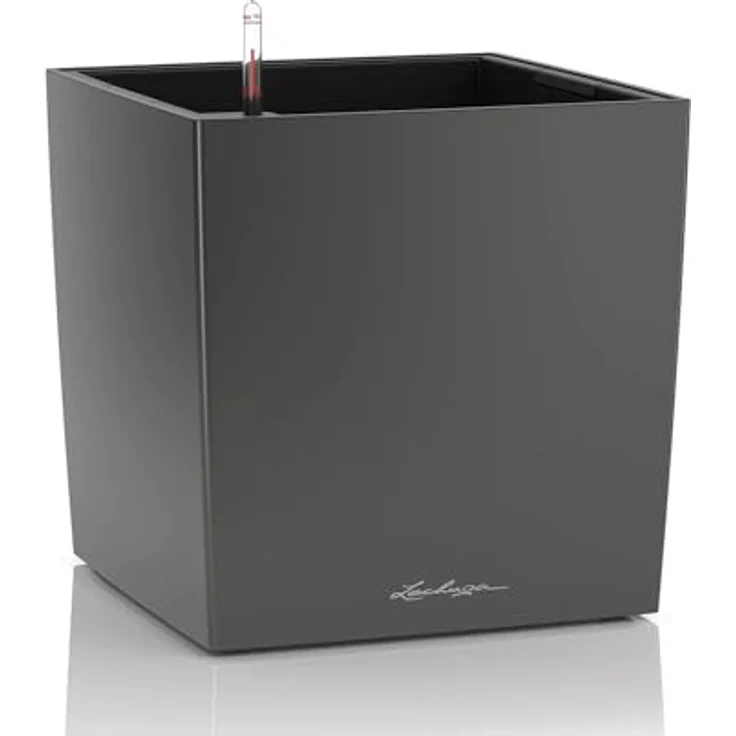 LECHUZA CUBE Premium 30 anthrazit metallic 16463 – Bild 1