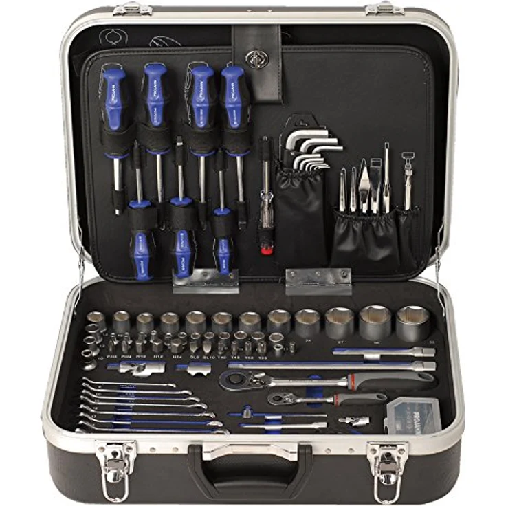 Projahn Universal-Werkzeugkoffer 149-tlg. (Nuss-Satz, Ratschen Satz mit 6-Kant 1-4 Zoll und 1-2 Zoll Einsätze, inkl. Schrauberbits (Schlitz, PH, PZ, TX), in ABS Kunststoffkoffer) 8681 – Bild 2