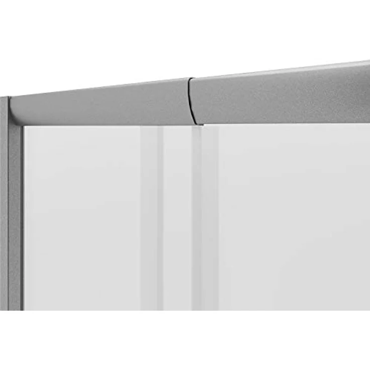 Schulte Duschkabine Eckeinstieg variabel Sunny, 75-90 cm, 175cm hoch, 4 mm Sicherheitsglas (ESG) Querstreifen, Silberfarben, D19447 169 72 – Bild 4
