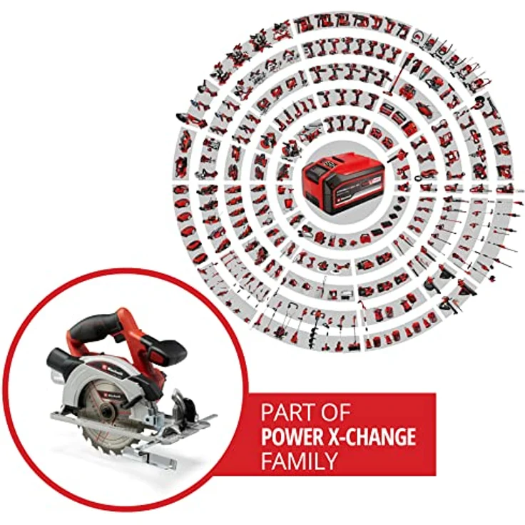 Einhell TE-CS 18/165-1 Li Power X-Change PXC - Solo Akku-Handkreissäge 165mm ohne Akku, inkl. Trennscheibe 18V – Bild 2