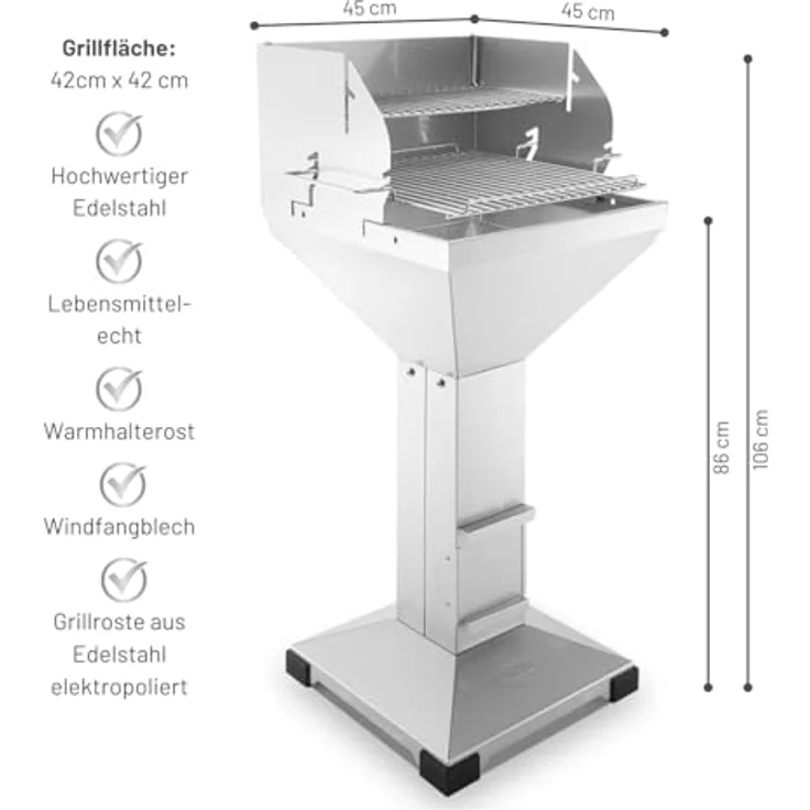 THÜROS T3 Direkt Plus Holzkohlegrill Edelstahl – Bild 5
