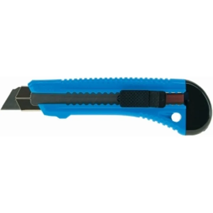 HaWe Cuttermesser, Kunststoff mit Metallführung, 18 mm Klingenbreite, verstellbare Klinge, leichtes Modell