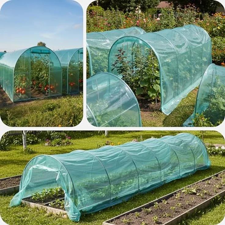 Garronda Foliengewächshaus GD-0198, 3-Schicht UV-stabilisierte und reißfeste Abdeckfolie für Garten, grün, in mehreren Größen erhältlich – Bild 6