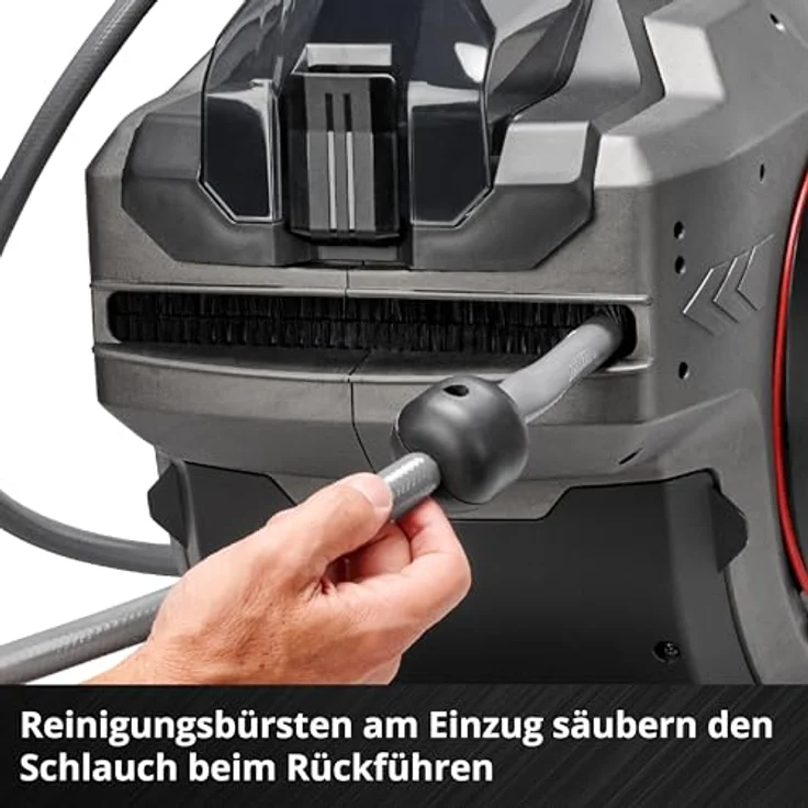 Einhell Schlauchtrommel GE-HR 18/30-1 WH Li-Solo, automatische Schlauchaufwicklung, ohne Akku und Ladegerät, 30 m Kapazität, UV- und spritzwassergeschützt – Bild 6