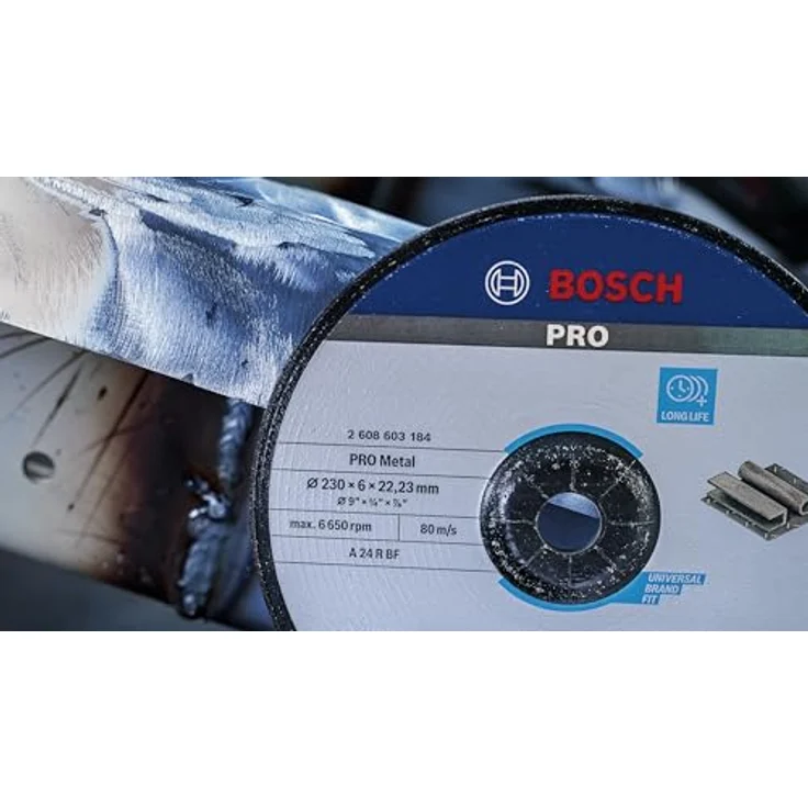 Bosch Professional Schruppscheibe gekröpft, Standard für Metal A 24 P BF, 230 mm, 22,23 mm, 6 mm, 2608603184 – Bild 4