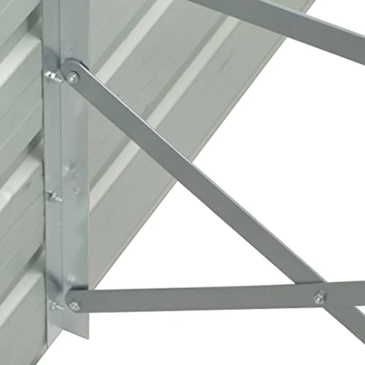 vidaXL Hochbeet Braun 100 x 100 x 77 cm Verzinkter Stahl – Bild 4