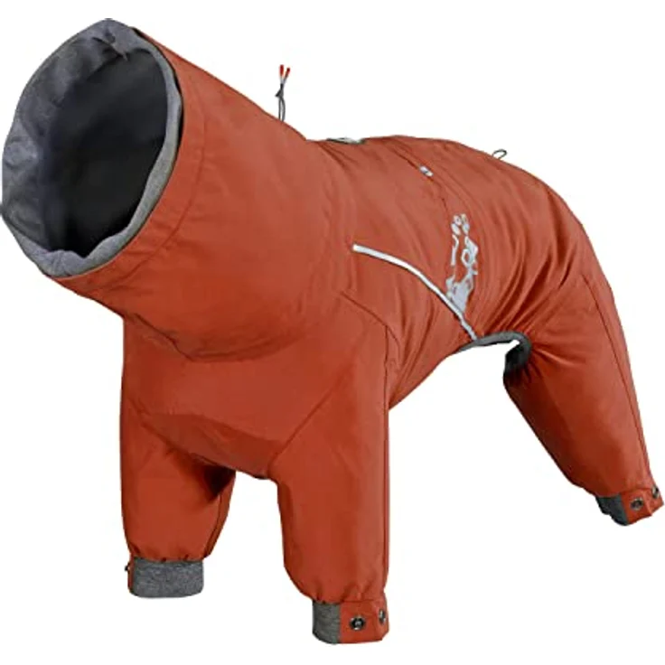Hurtta Mudventure Overall, Hunderegenmantel, Wasserdicht, Cinnamon-Orange, 30S – Bild 3