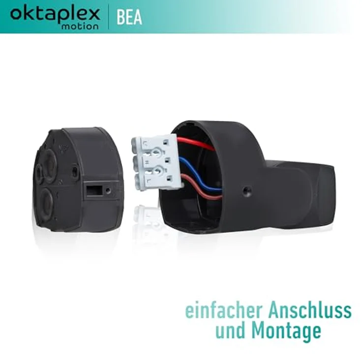 Oktaplex motion Oktaplex Bea Bewegungsmelder Aussen IP65 schwenkbar 180° Infrarotsensor 10m Reichweite 230V anthrazit mit Dämmerungssensor – Bild 4