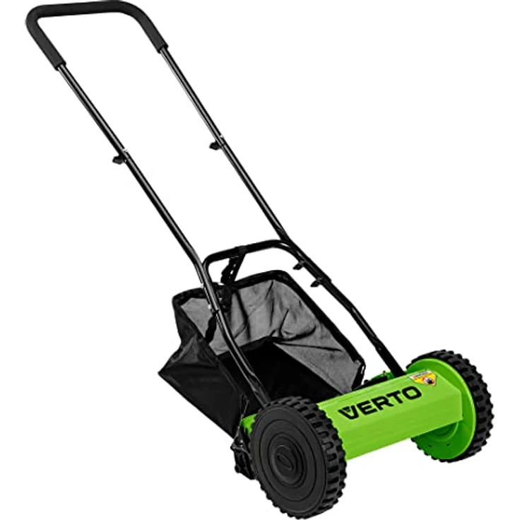 Verto Handmäher 15G350, 30 cm Schnittbreite, höhenverstellbar 12-45 mm, 16 l Fangkorb, 7 kg leicht, umweltfreundlich – Bild 1