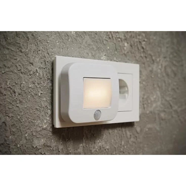 OSRAM LUNETTA Hall Sensor Nachtlicht, Bewegungssensor mit Tageslichtsensor, LED-Technik, IP20, Warmweiß, 0,7 W, Steckdoseneinsatz – Bild 3