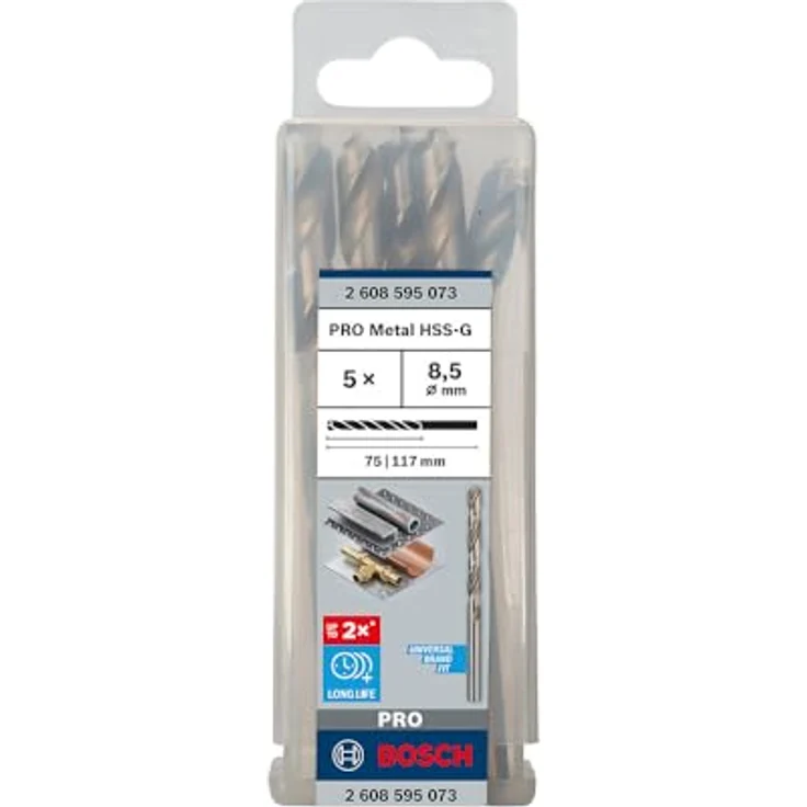 Bosch Professional Metallbohrer HSS-G geschliffen (5 Stück, Ø 8,5 mm) – Bild 4