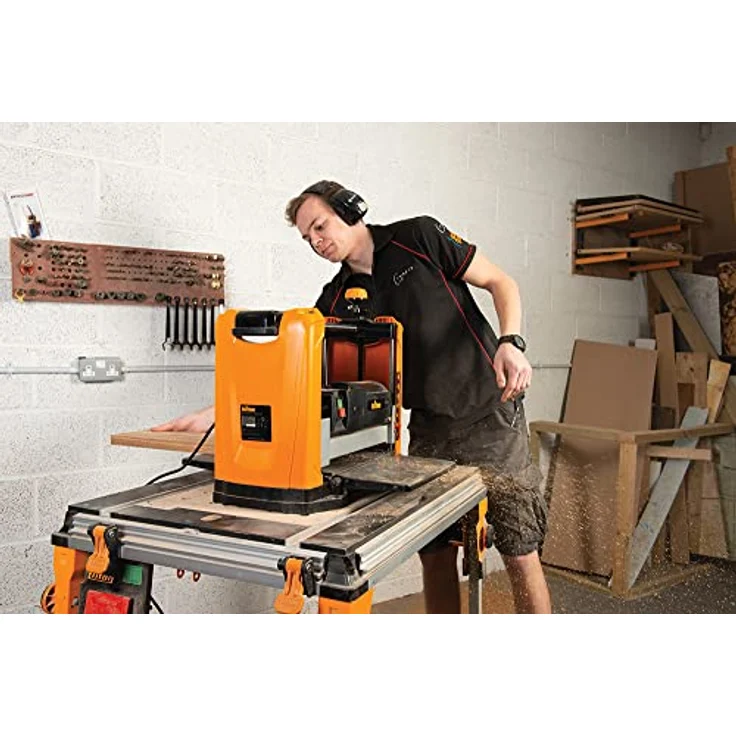 Triton TPT125 Dickenhobelmaschine, 1100 W mit 317 mm Hobelbreite, 17.500 Schnitte pro Minute, präzise Hobeltiefeneinstellungen bis 152 mm – Bild 8