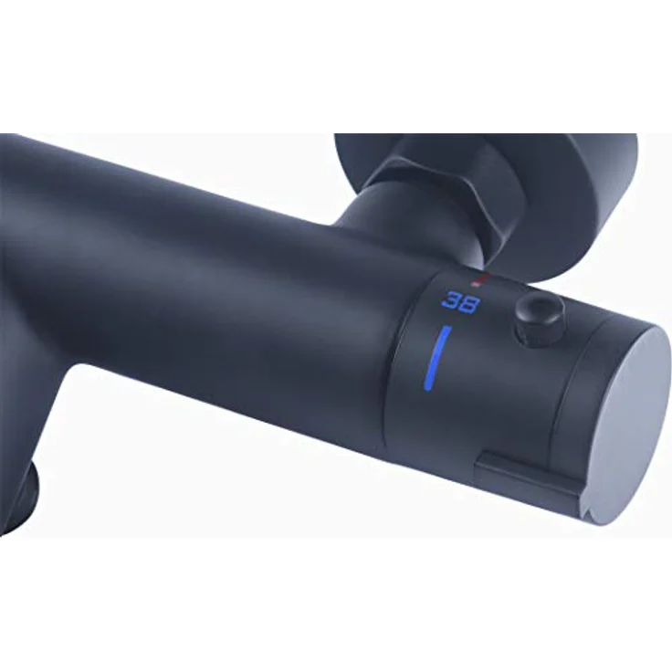 Cornat, Badarmatur, Andrea, Schwarz, Thermostat-Batterie mit Cool-Touch Technologie und Sicherheitssperre bei 38°C – Bild 4